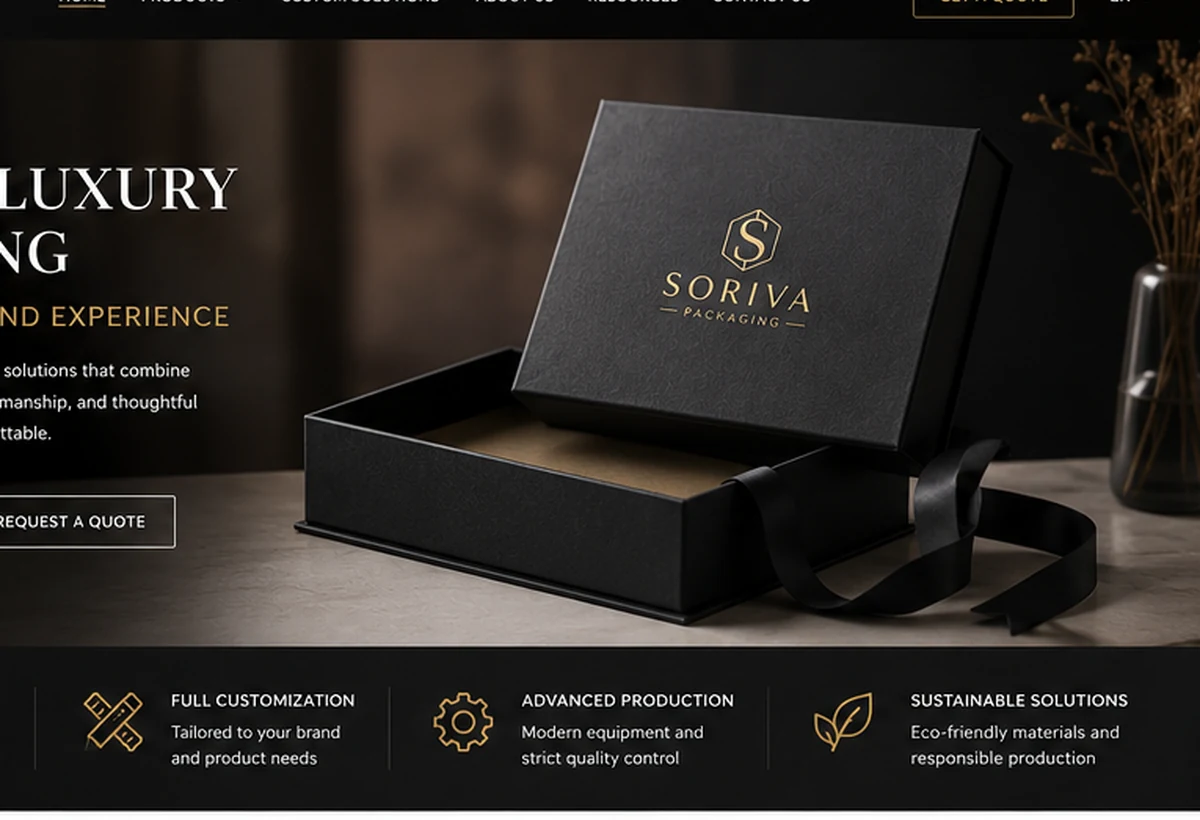 SORIVA custom luxury rigid packaging boxes